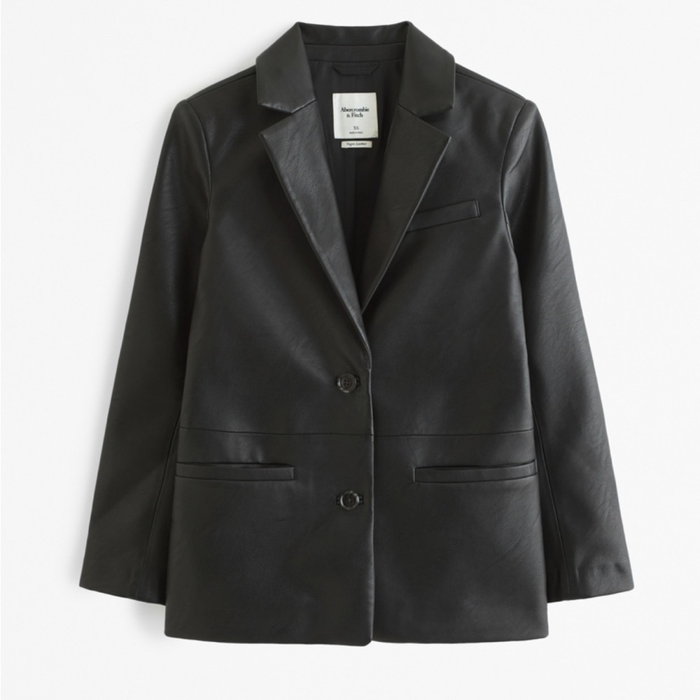Vegan Leather Blazer